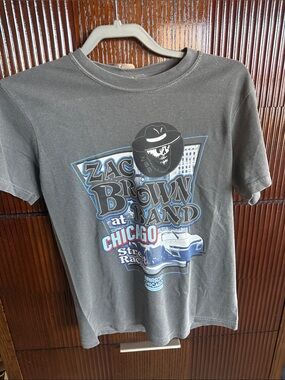 Zac Brown Band Chicago NASCAR Race Graphic T-Shirt - Gray